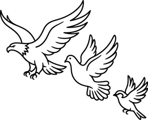 Naklejka premium vector illustration of an eagle