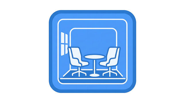 Modern huddle room with table and chairs for business meetings and team collaboration