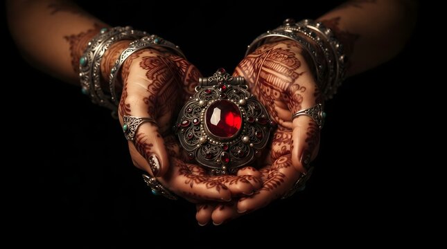 Close up of hands holding a traditional glowing diya lamp celebrating the beautiful festival of diwali lights