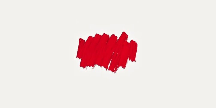 Red marker brush stroke scribble texture animation on white background hand drawn red color marker line sketch scribble graphic element