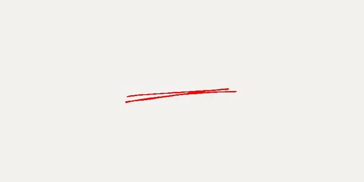 Red marker underline stroke animation on white background hand drawn red line brush stroke text underline graphic element