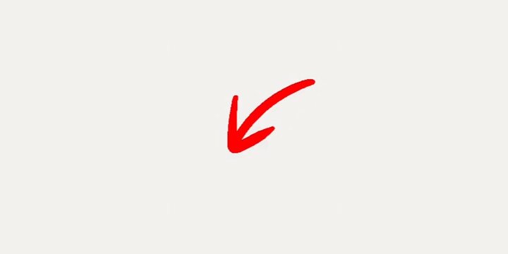Red handwritten checkmark or arrow symbol drawn on white background handwritten mark drawn tick graphics resource indicator mark selection