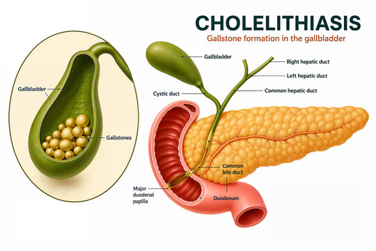 Gallstone (Cholelithiasis) is a chronic recurrent hepatobiliary disease.  