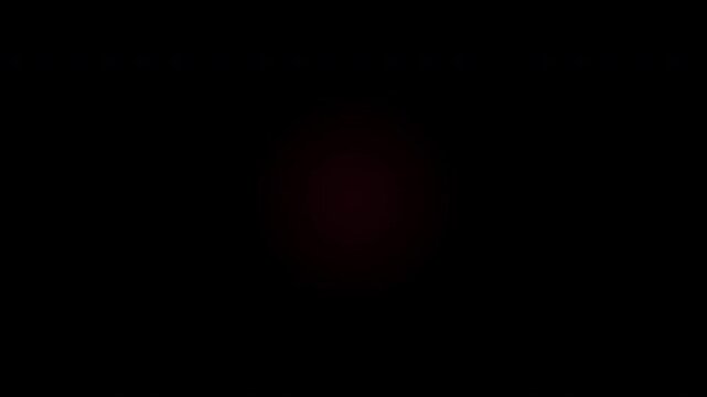 Red prohibition sign pulsating on black background with neon warning glow for system security marketing