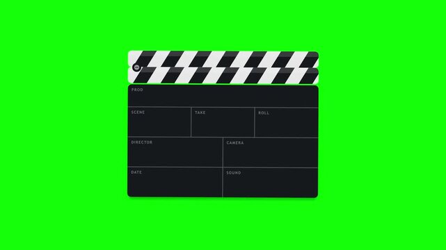 A cinematic movie clapperboard icon isolated on a vibrant background for media and film industry video production projects