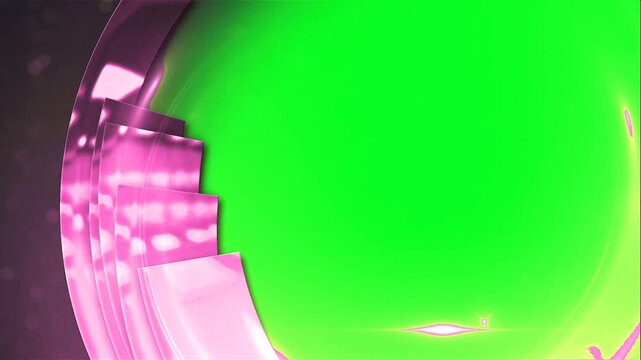 Glittering Pink Wedding Anniversary Slideshow Green Screen Photo Frame Overlay with six green screen animation templates