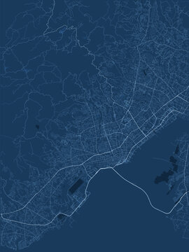 Cebu City Street Map in Blueprint Style