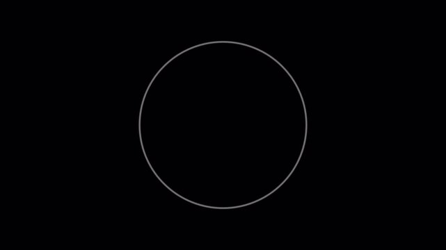 A simple thin white circle outline centered on a overlay  Transparent  background