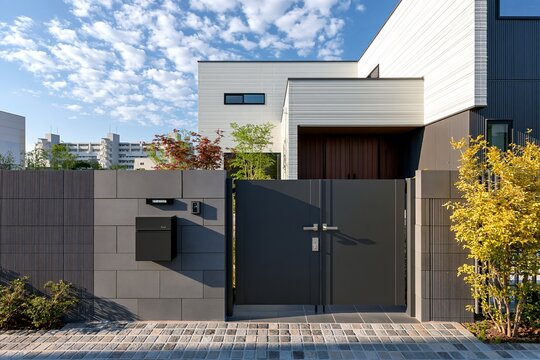 新築一戸建てのモダンなデザインが目を引く住宅外観