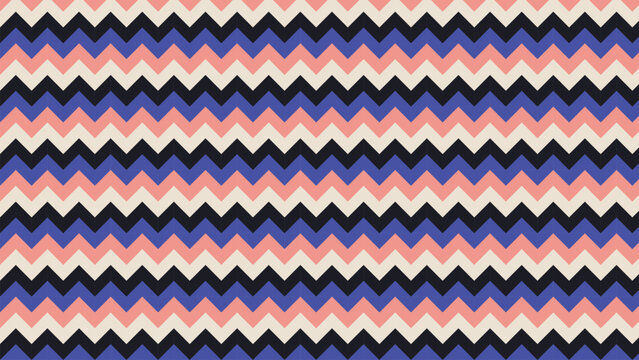 Indigo chevron seamless pattern retro zigzag geometric background design