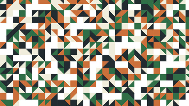 Geometric forest pattern abstract vector graphic with triangular shapes design