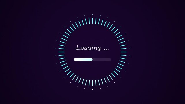 Loading Circle Animation with Radial Progress Bar