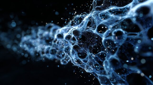 Electric Vehicles Battery Technology, an abstract digital flow visualization of Lithium-ion exchange between anode and cathode during charging/discharging.