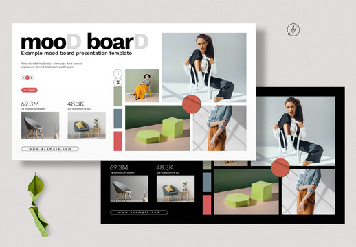 Modern Minimal Mood Board Presentation Template