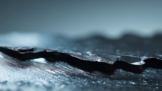 Electric Vehicles Battery Technology, a thin film focus on a pure Lithium Metal Anode, showing the smooth, highly reactive surface structure for high energy density. 