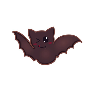 funny silly cute adorable cartoon bat illustration digital art