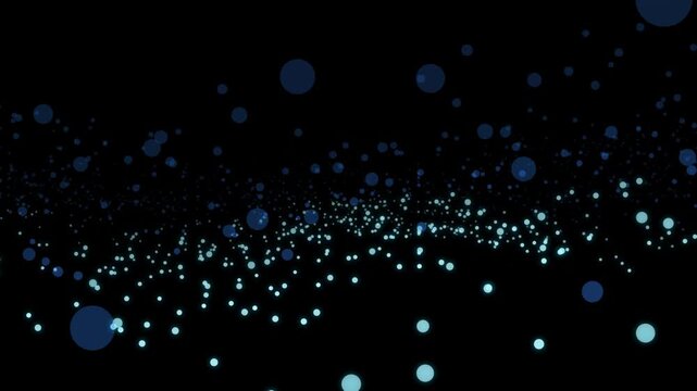 Abstract Blue Neon Digital Data Wave Motion Graphic