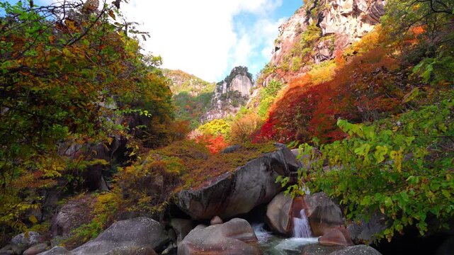 【タイムラプス】秋の昇仙峡・覚円峰