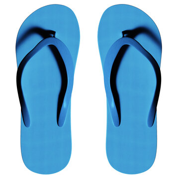 This Front View Alluring Flip Flop Mockup In  Blue Jasper Color Is The Best To Showcase Your Designs Like A Graphic Design Pro Just By Adding Your Own Design.