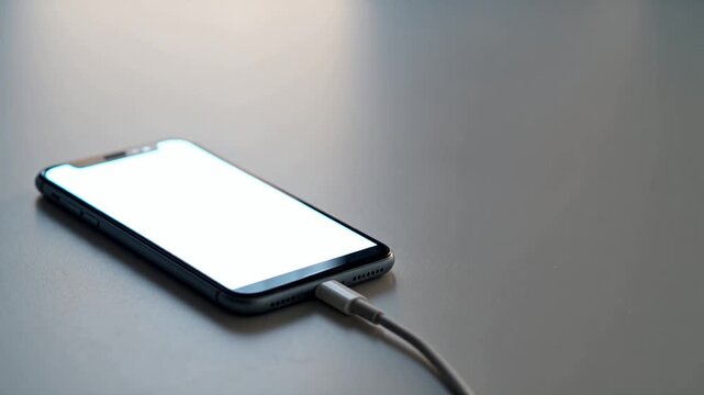 Black Screen Smartphone on Office Desk