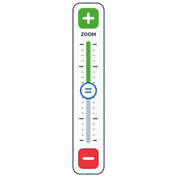 Vertical Zoom Control Slider Interface Graphic
