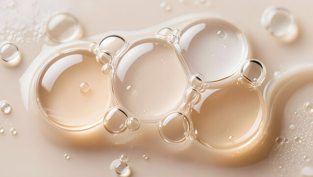 Ceramide and squalane serum bubbles for skin barrier repair and nourishment