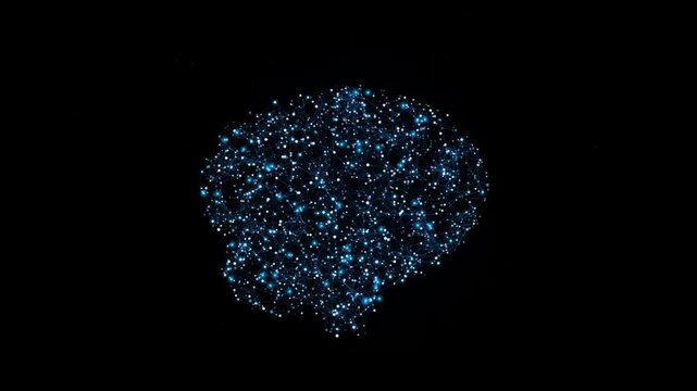 Human Brain AI Artificial Intelligence Digital Synapse Motion Loop