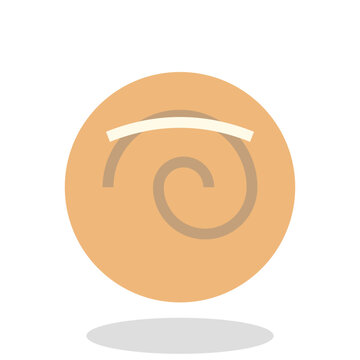 Debian Linux operating system logo icon stylized in a beige circle vector illustration