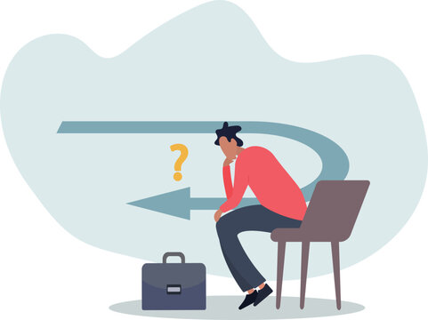 Business turning point, break event or change direction, reverse back, interest rate or financial trend change concept.person's life situation and his activities.flat design.