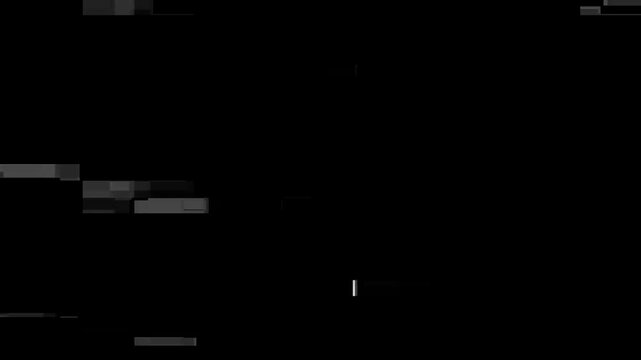  The screen of TV or computer having glitch and colorful noises while working. Errors of broadcasting. noise pixeled retro glitch VHS effect transition