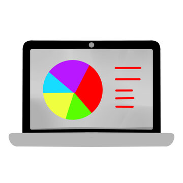 pie chart on tablet pc