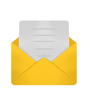 open envelope with letter