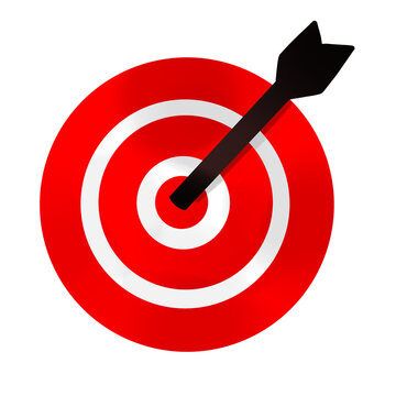 red dart hitting the target