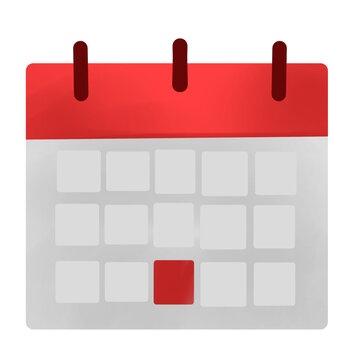 desktop calendar with red mark