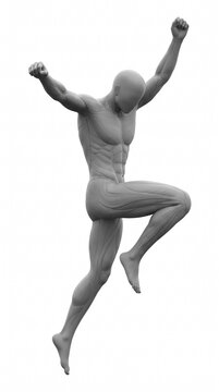 Referencia de pose de salto atl&eacute;tico din&aacute;mico para anatom&iacute;a y movimiento