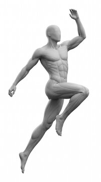 Referencia de pose de salto atl&eacute;tico din&aacute;mico para anatom&iacute;a y movimiento