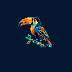 Naklejka premium toucan bird on a branch