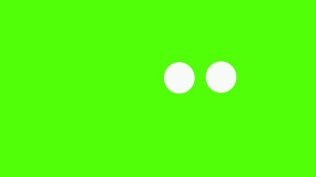 Pulsing loading animation on green screen background