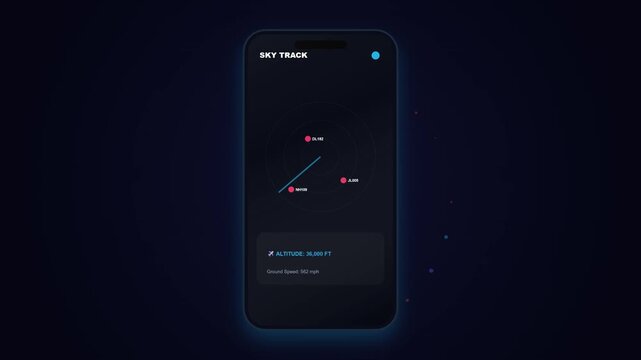 Modern travel application interface tracking flight status and airline information on a smartphone screen