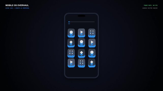 Smartphone Mobile Operating System Update User Interface Animation