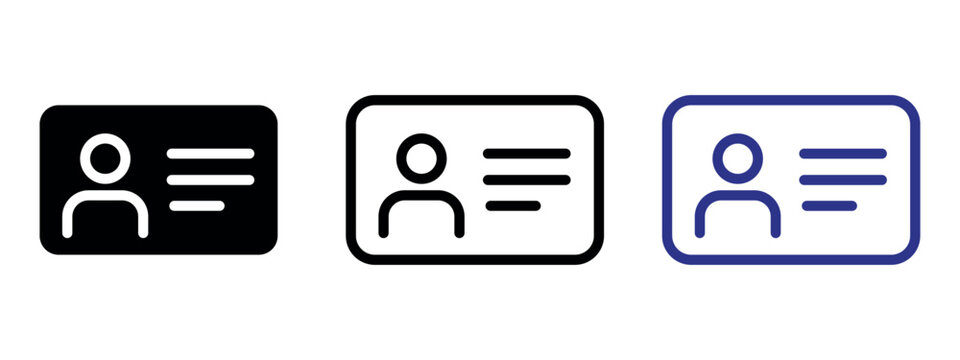 ID Card Outline Vector Icon
