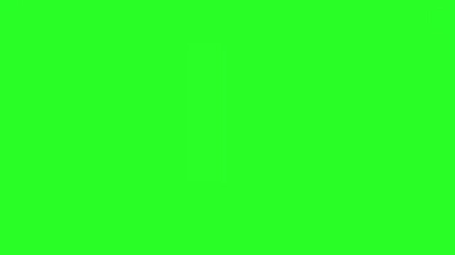 50th Anniversary Gold Badge with Ribbon Banner on Green Screen Chroma Key Background