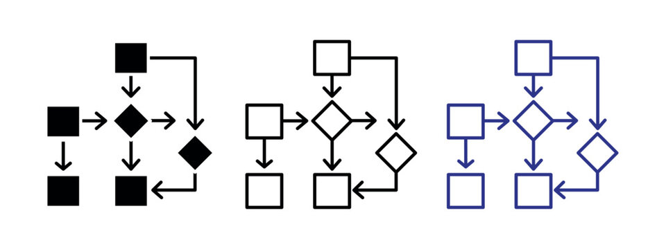 Flowchart Outline Vector Icon