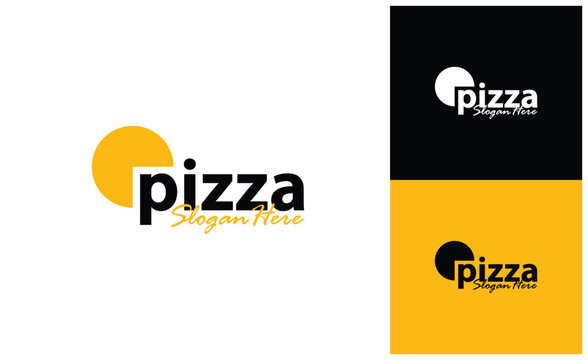Creative Pizza food logo design vector. Pizza food design Template Illustration. Icon Symbol