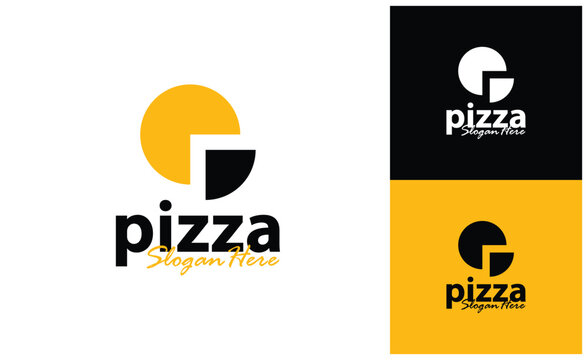 Creative Pizza food logo design vector. Pizza food design Template Illustration. Icon Symbol