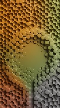 Abstract 3d Background With Moving Cylindrical Shapes in Gradient Colors