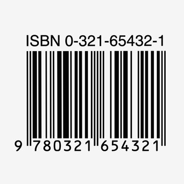 ISBN Barcode with Numbers and Lines
