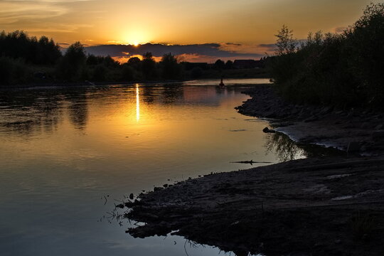 Sonnenuntergang in Veltheim an der Weser