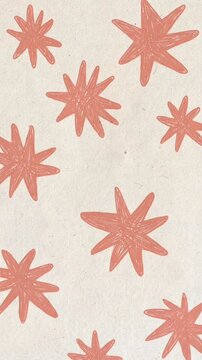 Handdrawn motion stars pink