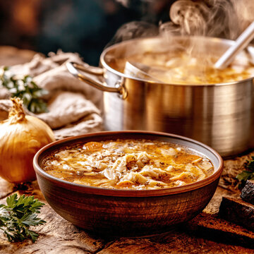 Traditional Polish Beef Tripe Soup Flaczki &ndash; AI Generative
